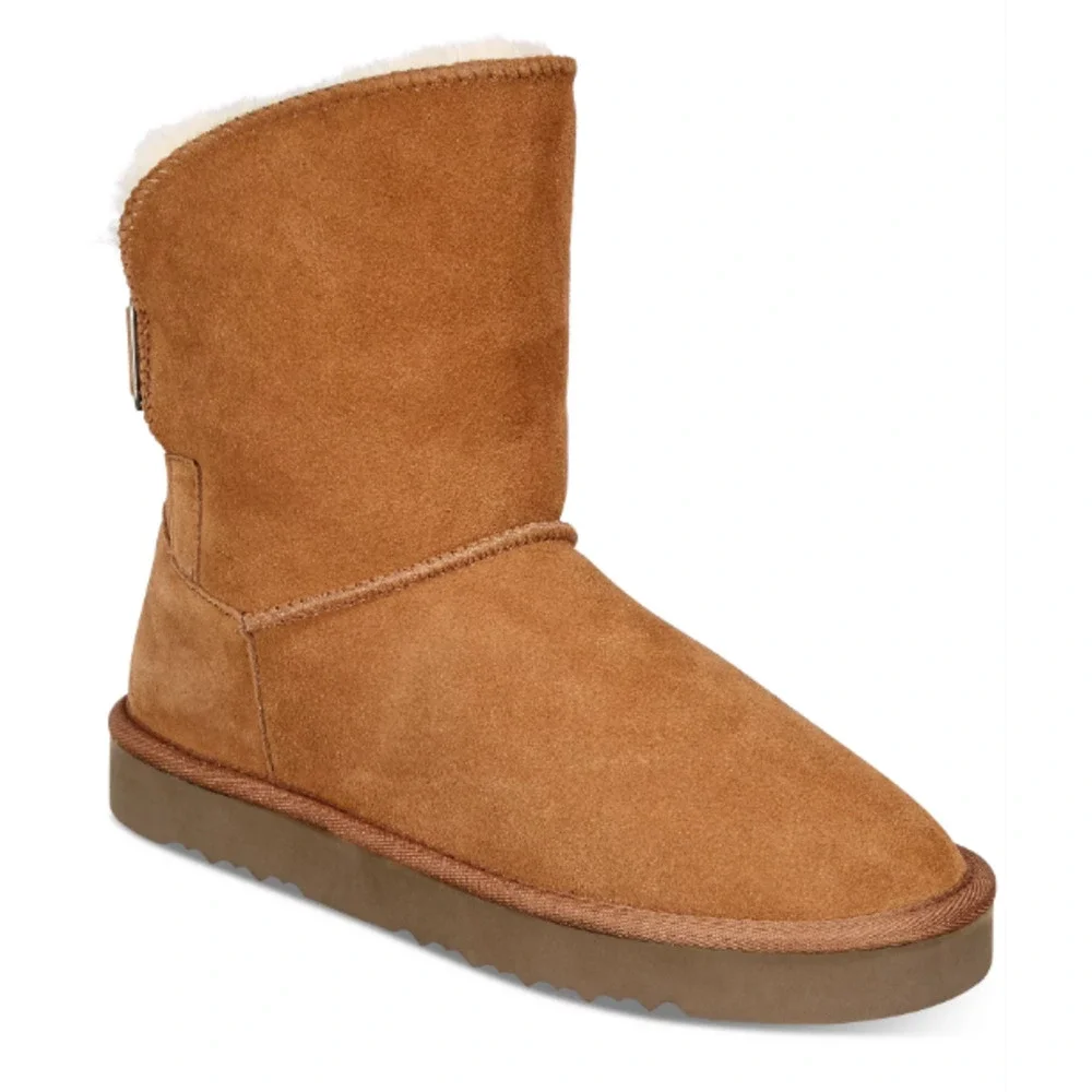 NEW Style & Co. Women's Teenyy Suede Cold Weather Booties Chestnut Size 10M
